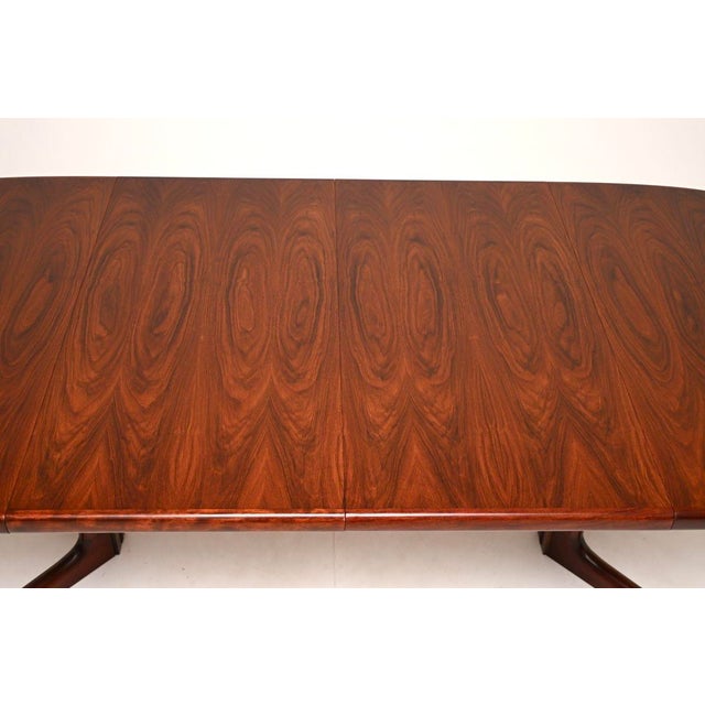 Brown Vintage Danish Extending Dining Table, 1960 For Sale - Image 8 of 11