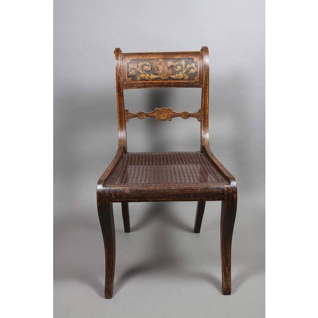 Regency Painted Side Chairs - Set of 4 For Sale In Boston - Image 6 of 11