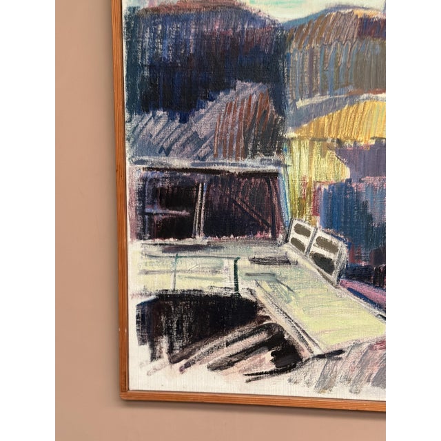 Gustaf Höglund, Mine at Silfhyttan, Dalarna, Framed, 1960s, Oil Painting on Canvas, Framed For Sale - Image 12 of 18