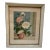 Vintage Asian Chinoiserie Framed Floral Lithograph For Sale