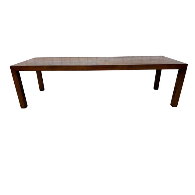 Lane Furniture Mid-Century Modern Lane Parsons Style Walnut Coffee Table - Refinished! For Sale - Image 4 of 7