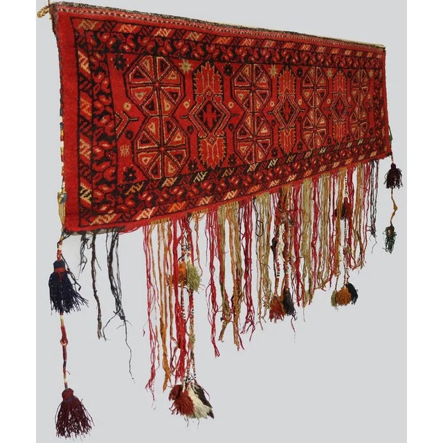 Vintage Hand Knotted Turkmen Wall Hanging, 1930s For Sale - Image 4 of 11