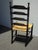 Chair Vintage L. Hitchcock French Country Black Ladder Back Rush Chair Stenciled For Sale - Image 17 of 17