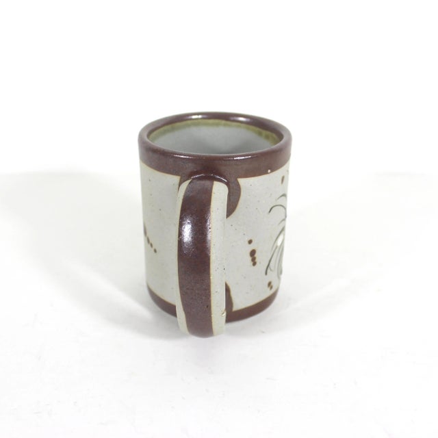 Ceramic Vintage Signed Mateo Mexican Tonala Pottery Mug With Bird For Sale - Image 7 of 9