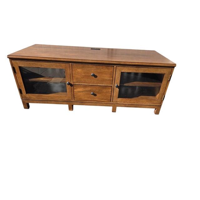 1990s Ethan Allen Tango Hawke Collection Media Console Sideboard Tv Stand Maple For Sale - Image 11 of 18