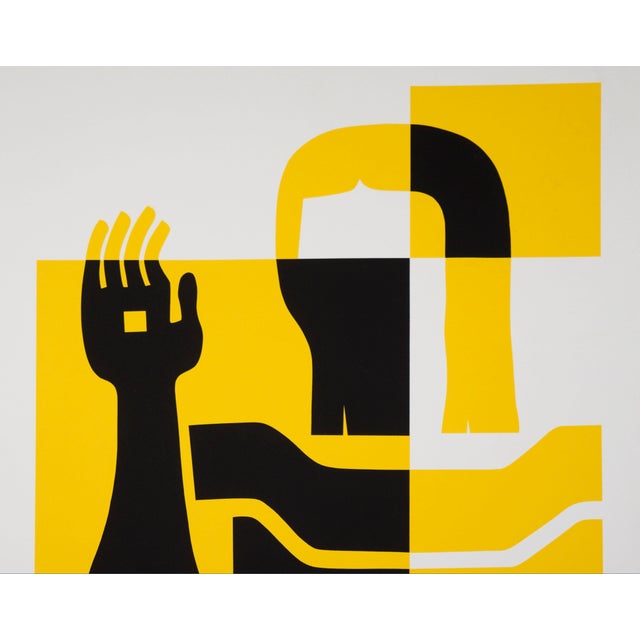 Abstract Woman Waving - 1991 Abstract Expressionist Lithograph on Paper by Sidney Budnick For Sale - Image 3 of 5