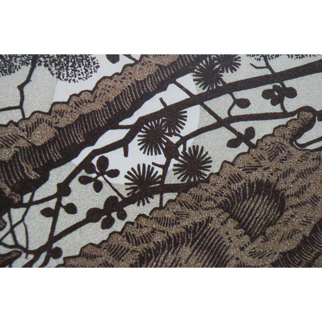 1940s Abstract Forest Lithograph After MC Escher, Framed For Sale - Image 4 of 6