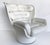 Mid-Century Modern Joe Colombo Elda Swivel Chair, Fratelli Longhi, White Leather, Fiberglass Shell- 4 Available For Sale - Image 3 of 16