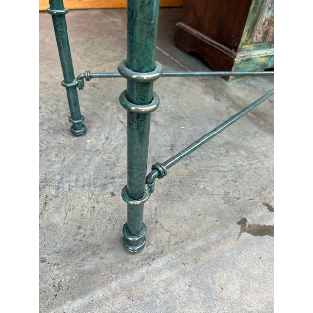 Metal 1970s Vintage Wrought Iron Sofa Table For Sale - Image 7 of 8