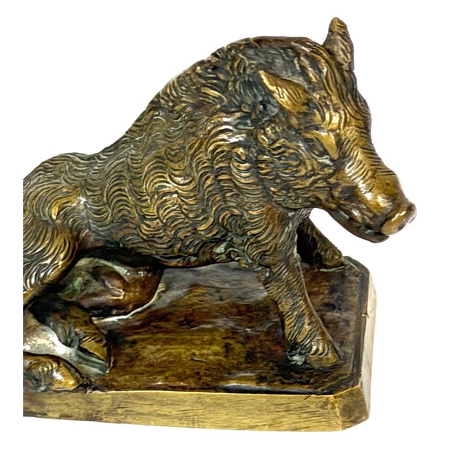 Metal Italian Grand Tour Bronze “Porcellino” Boar After Pietro Tacca, Florence, 19th C For Sale - Image 7 of 10