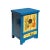 Chinese Rustic Bright Blue Yellow Graphic End Table Nightstand For Sale - Image 4 of 6