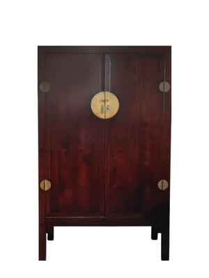 Large 87" Tall Antique Chinese Cabinet W 2 Shelves
