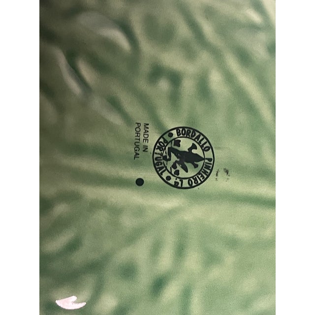 1960s 1960s Organic Modern Portugese Bordallo Pinheiro Cabbage Leaf Platter For Sale - Image 5 of 6