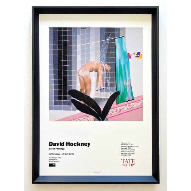 David Hockney Vintage 1992 Lithograph Print Framed Pop Art