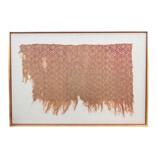 Museum Quality Paracas Pre-Columbian Framed Textile For Sale