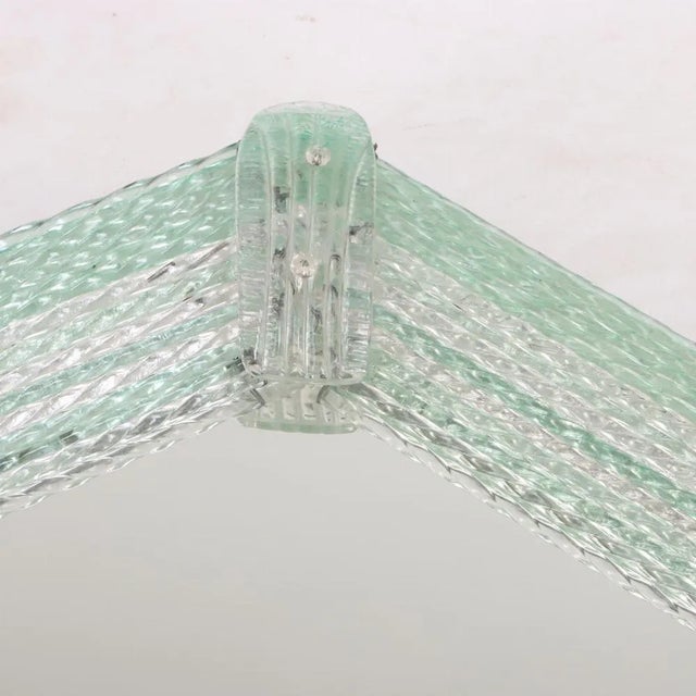 Italian Very Large Murano Glass Diamond Shaped Mirror. 20th C. For Sale - Image 3 of 4