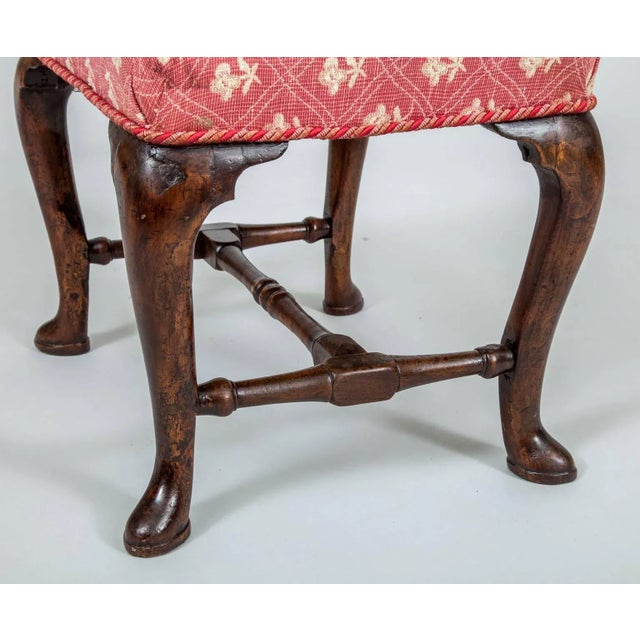 Wood Antique Queen Anne Style Walnut Stool For Sale - Image 7 of 9