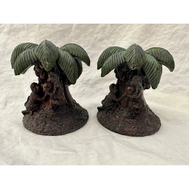 Tropical Palm Tree Monkey BookendsA Pair Chairish