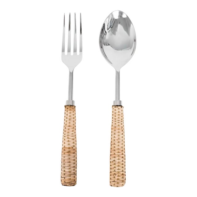 Basketweave Salad Set - a Pair For Sale