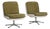 Pair of Variopur Space Age Upholstered Swivel Chairs Green Olive Germany 1970s For Sale