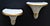 Pair of White Porcelain and Gold Leaf Corbels, Wall Brackets, Display Sconces made by Hutschenreuther Self in Bavaria...