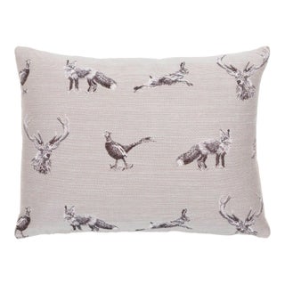 From the Field Country Linen Tapestry Cushion With Feather Filler - 33x46cm (13"x18") For Sale