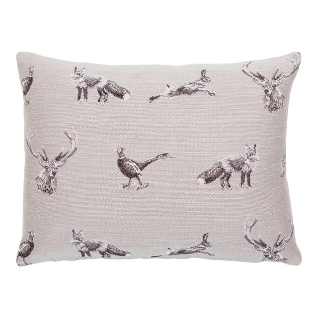 From the Field Country Linen Tapestry Cushion With Feather Filler - 33x46cm (13"x18") For Sale