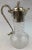 1950s Silverplate Etched Crystal Water Pitcher with ornate handle design and small seated lion servicing as the lid...