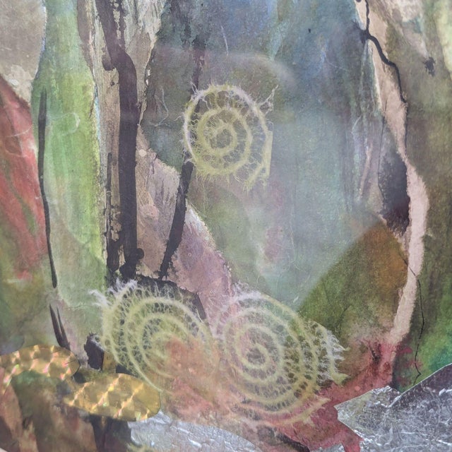 2000 - 2009 Kay Duffy “Schooling Fish” Framed Abstract Watercolor Painting With Vibrant Colors For Sale - Image 5 of 8