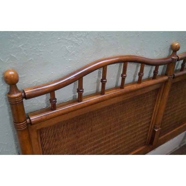 Faux Bamboo Rattan Queen or Full Size Headboard Chairish