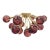 Italian Mezzo Natural Brass Amethyst Bubbles Murano Globe Flush Mount by Fabio LTD For Sale
