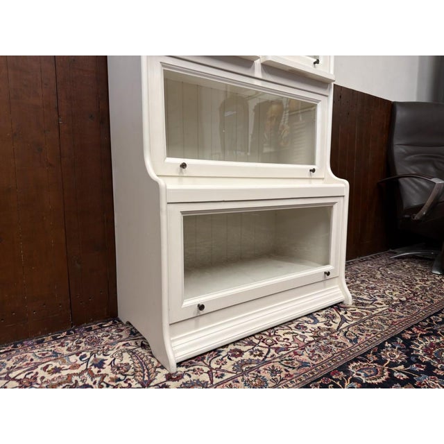 Ivory English White Bookcase from Globe Wernicke For Sale - Image 8 of 12