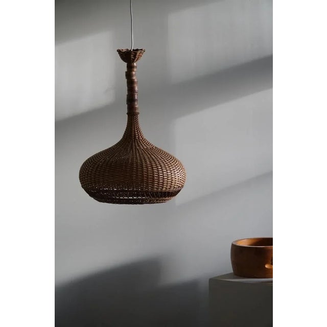 1960s Mid-Century Danish Rattan Pendant, 1960s For Sale - Image 5 of 11
