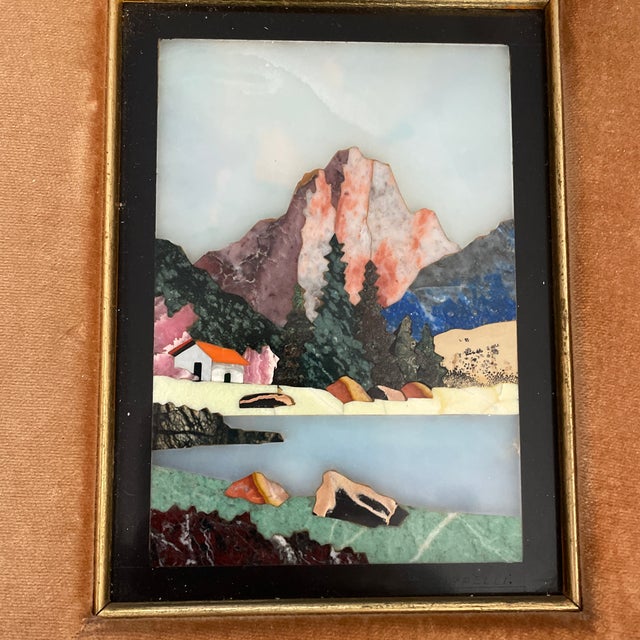Italian Scarpelli Signed, Framed Italian Pietra Dura Mosaic For Sale - Image 3 of 4