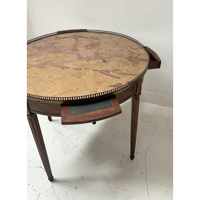 2000 - 2009 20th Century Louis XVI Bouillotte Table in Veneered Wood For Sale - Image 5 of 11