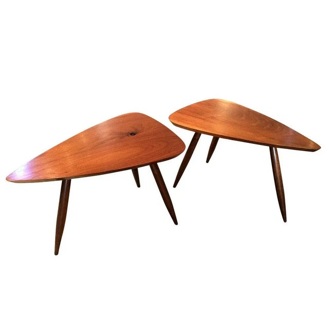 Two Walnut Table Studio Made By Phillip Llyod Powell - Pair For Sale - Image 10 of 10