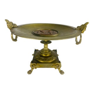 19th Century Grand Tour Classical Italian Bronze Compote. For Sale