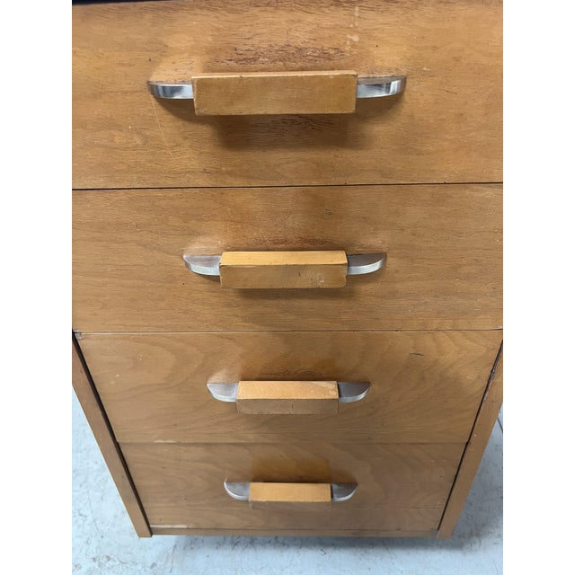 20th Century Desk in Maple Wood Veneer For Sale - Image 14 of 17