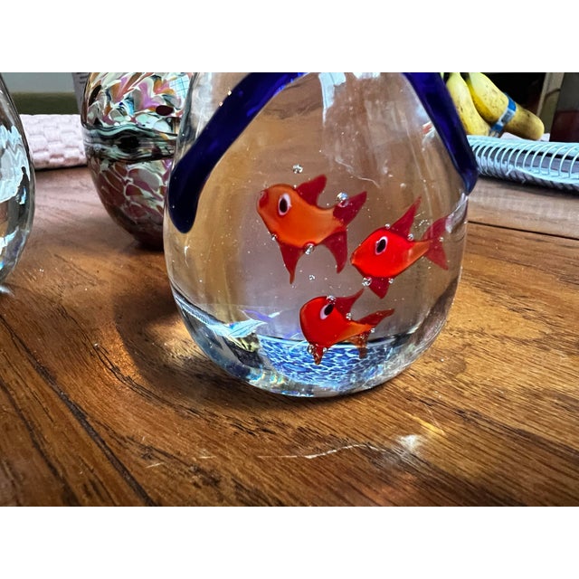Collection of Vintage Abstract Glass Paperweights- Set of 3 For Sale In Atlanta - Image 6 of 12