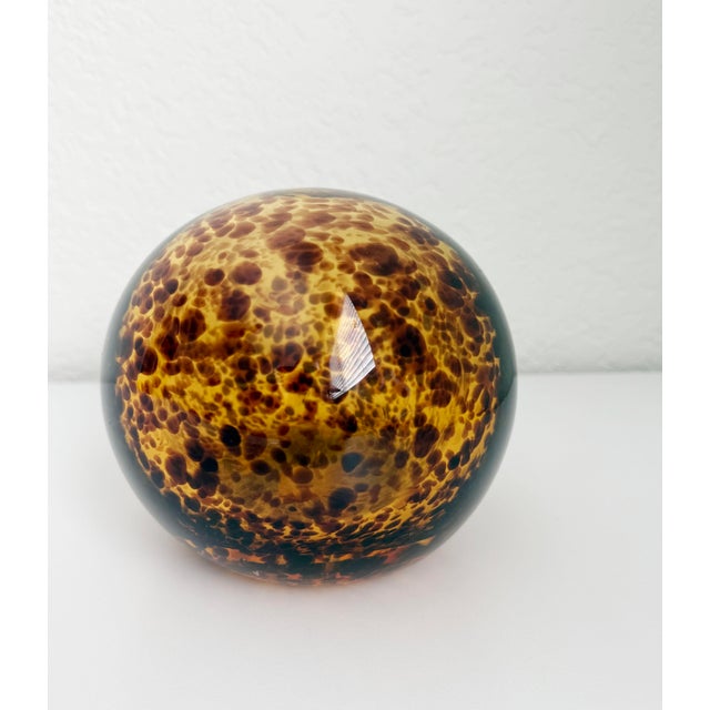 1960s Murano Tortoise Glass Orb For Sale In Sacramento - Image 6 of 7