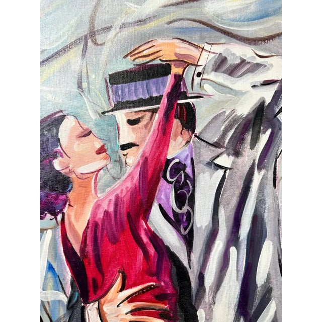 Figurative Oil on Canvas Painting Titled " Pasion Tanguera " Hand Signed Dated 2011 For Sale In New York - Image 6 of 14