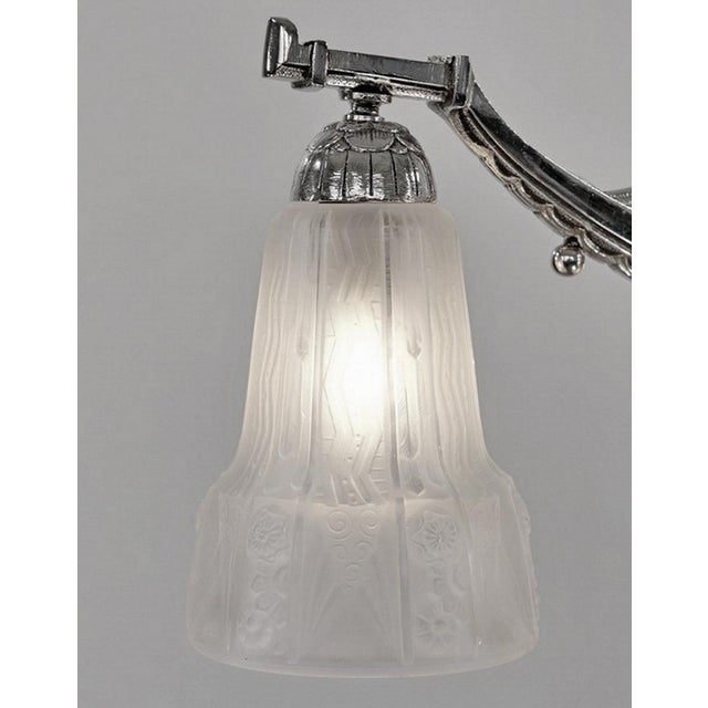 French Art Deco Chandelier by Muller Freres 1920s France For Sale - Image 6 of 10