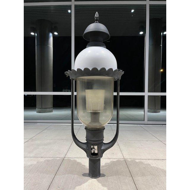 General Electric Antique Reproduction of America’s 1st Gas Street Lantern For Sale - Image 4 of 13