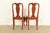 Henkel Harris Queen Anne Solid Cherry Wood Side Chairs or Dining Chairs | Pair For Sale - Image 12 of 15