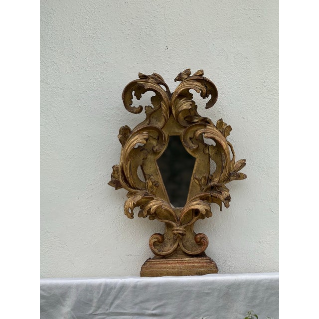 Exuberant Antique Italian Carved Giltwood Reliquary -17th Century (Can Be Set With Mirror) For Sale In Los Angeles - Image 6 of 12