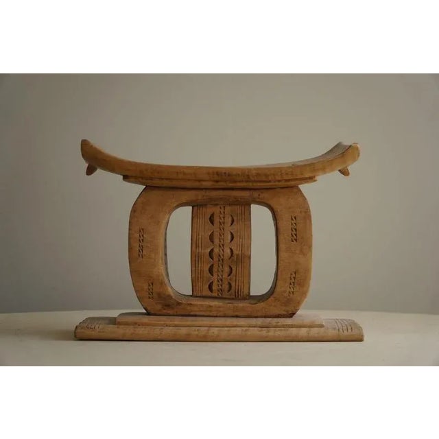 20th Century Wabi Sabi West African Hand Carved Hardwood Stool, 1970s For Sale - Image 7 of 12