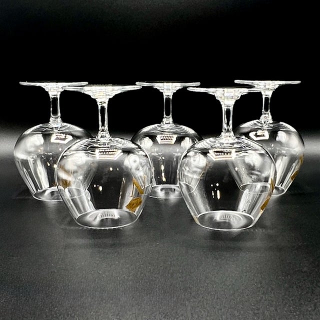 Glass Cognac Glasses from Baccarat Crystal, 1950s, Set of 5 For Sale - Image 7 of 10