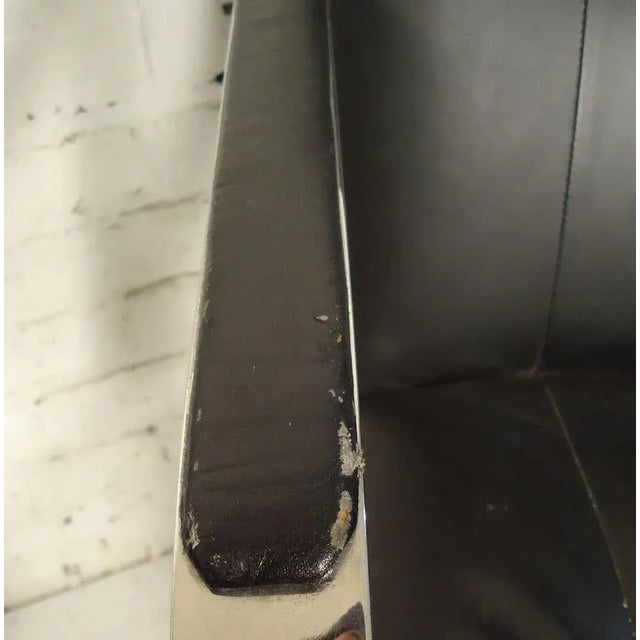 Mid-Century Modern Sleek Midcentury Leather Chrome Chairs For Sale - Image 3 of 6