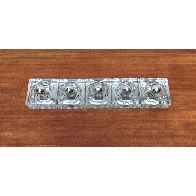 Imposing glass wall light from the renowned manufacturer MZ Leuchten (Müller & Zimmer) based on a design by Dipl.-Ing....