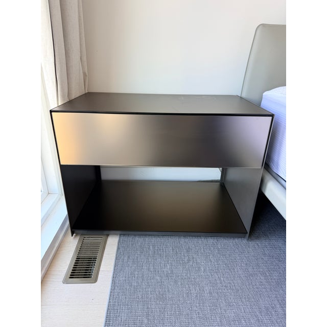 Metal Pair of Trica Absolute 1 Drawer XL Nightstands For Sale - Image 7 of 9